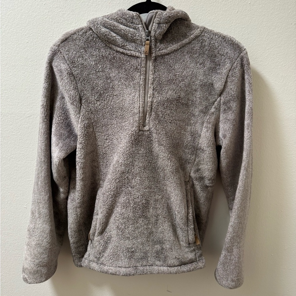 Gerry Women's Fleece 1/4-Zip Pullover Southwest Sherpa Fleece Gray Size Medium
